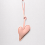 Blush Pink Heart Bag Charm