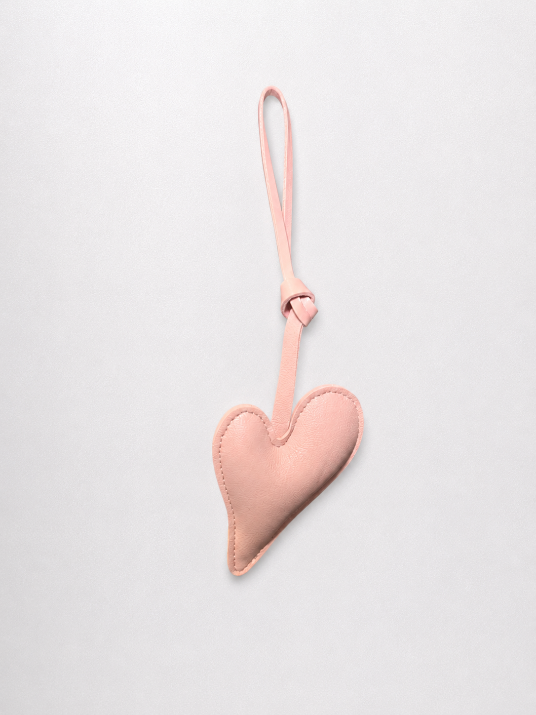 Blushpinkbagcharmheart Blush Pink Heart Bag Charm - Image 1