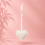 White Heart Bag Charm