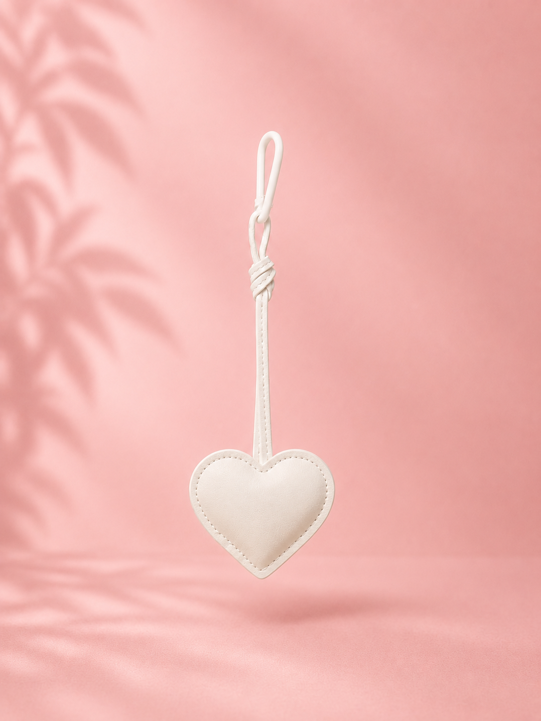 whitebagcharmheart White Heart Bag Charm - Image 1