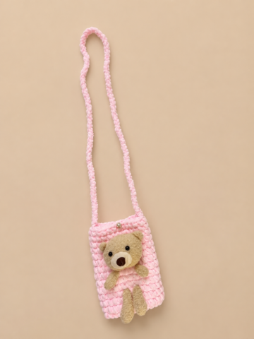 Pink Mini Teddy Sling