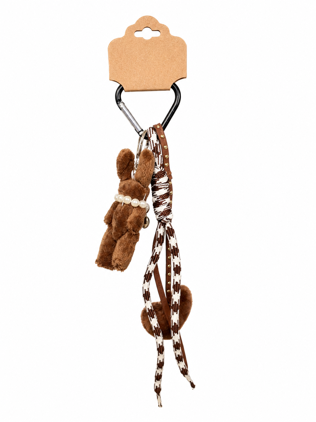 Brown Bunny Bag Charm Keychain - Image 2