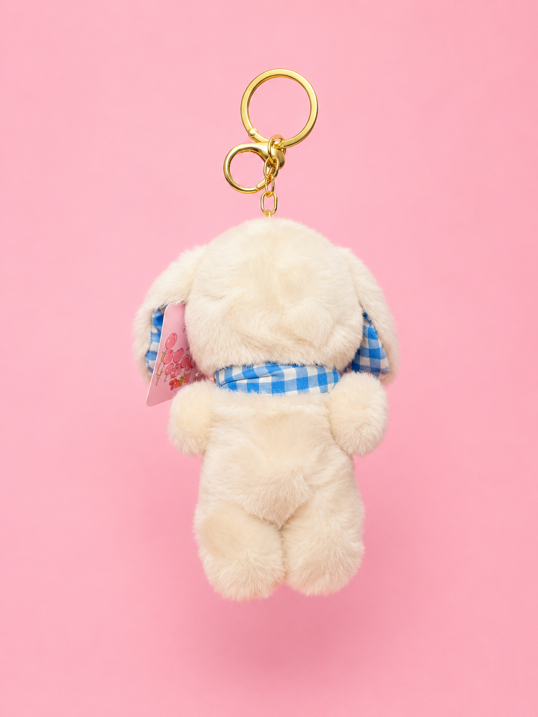 Fluffy Bunny Plush Keychain - Image 2