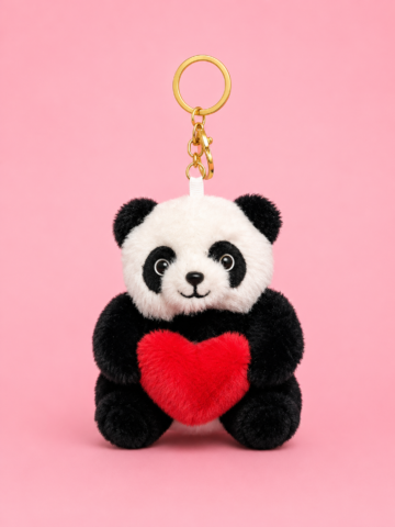 Plush Panda Bag Charm & Keychain